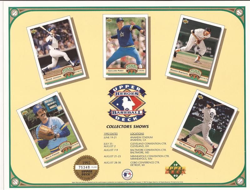 20 years ago, remember UD Heroes of Baseball card shows — Collectors